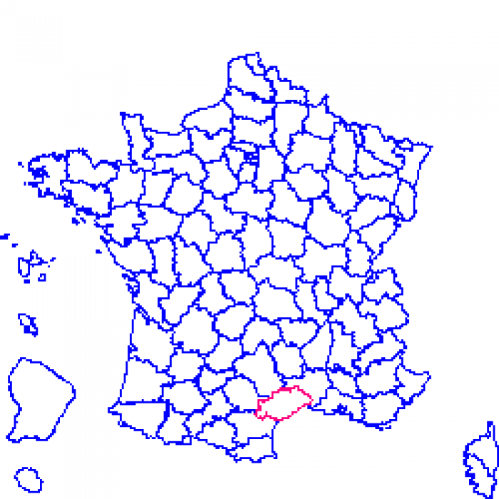 Hérault sur la carte de france
