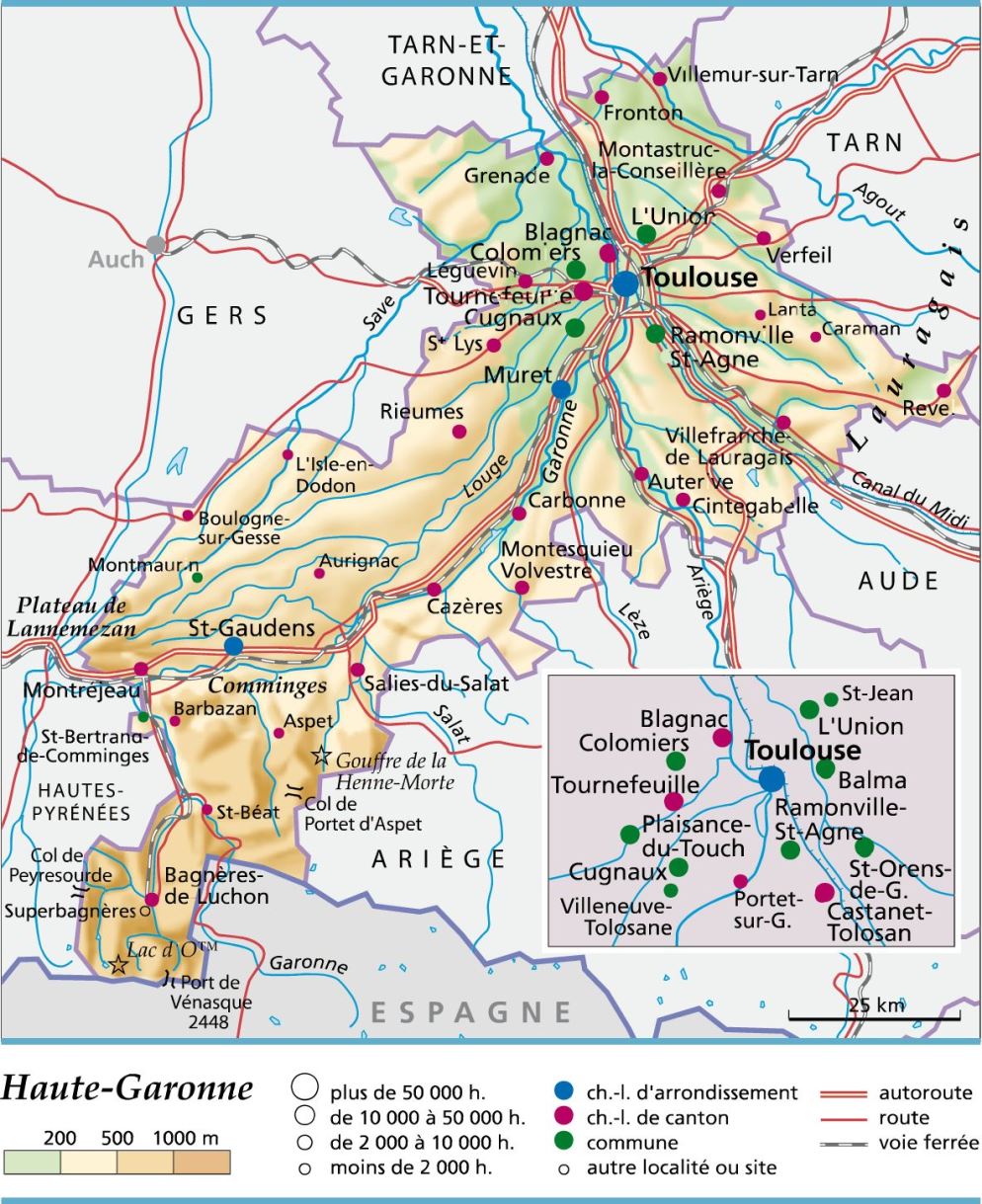 carte département Haute-Garonne