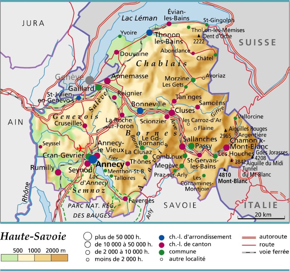 carte département Haute-Savoie