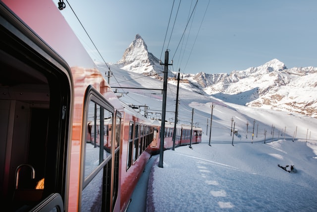 station de ski Suisse train