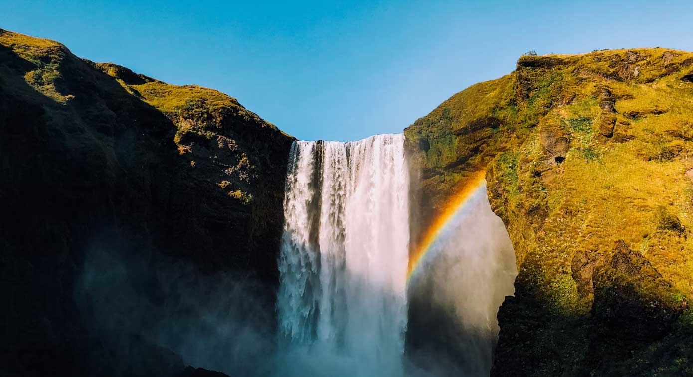 La cascade de Skógafoss