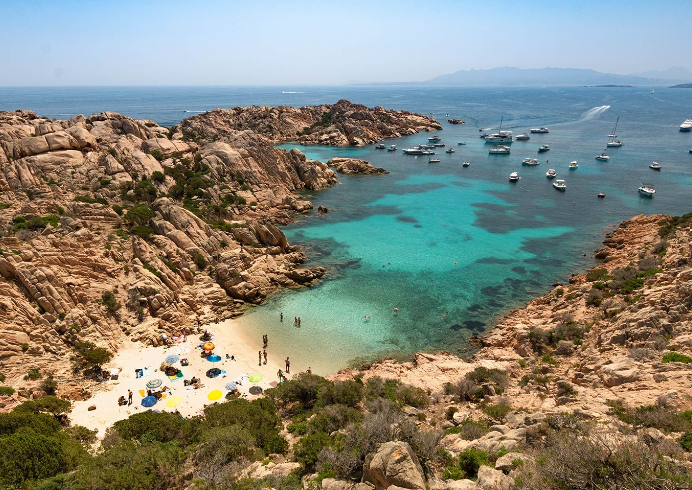 Spiaggia di Cala Coticcio, Italie Spiaggia di Cala Coticcio, Italie
