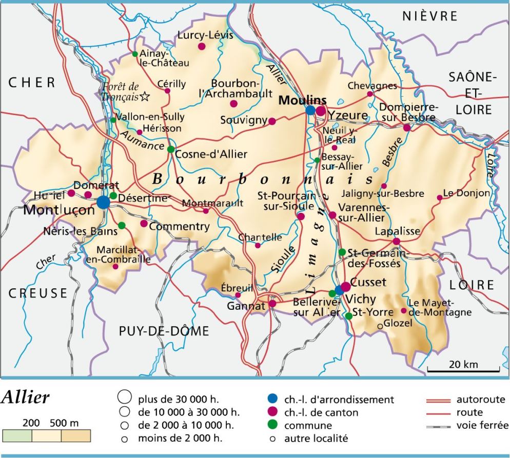 allier carte