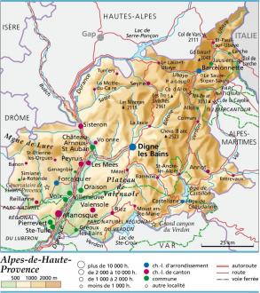 carte et plan Alpes-de-Haute-Provence