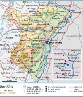 carte et plan Bas-Rhin