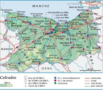 carte et plan Calvados