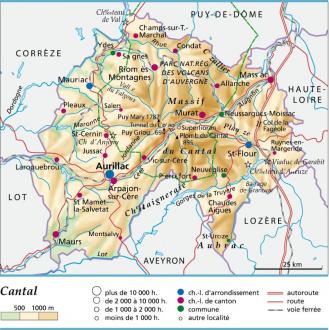 carte et plan Cantal