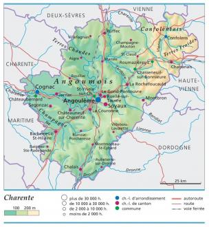 carte et plan Charente