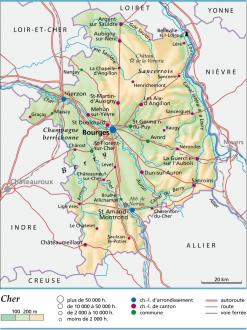 carte et plan Cher
