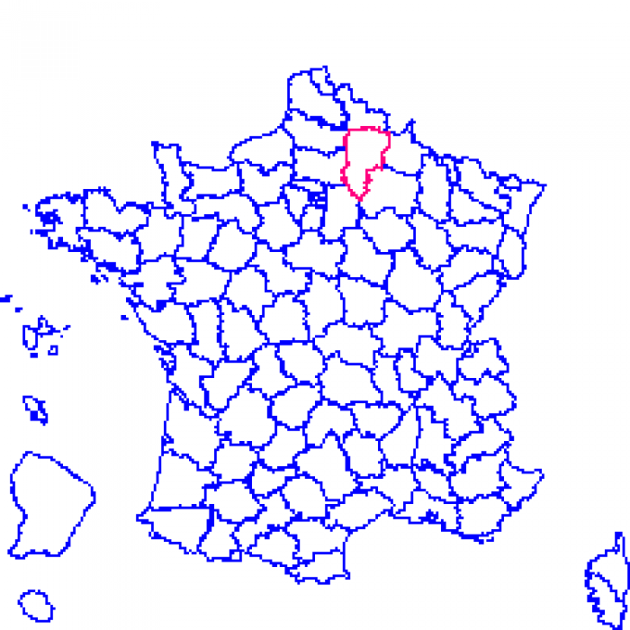 Aisne sur la carte de france 02 sur la carte de france