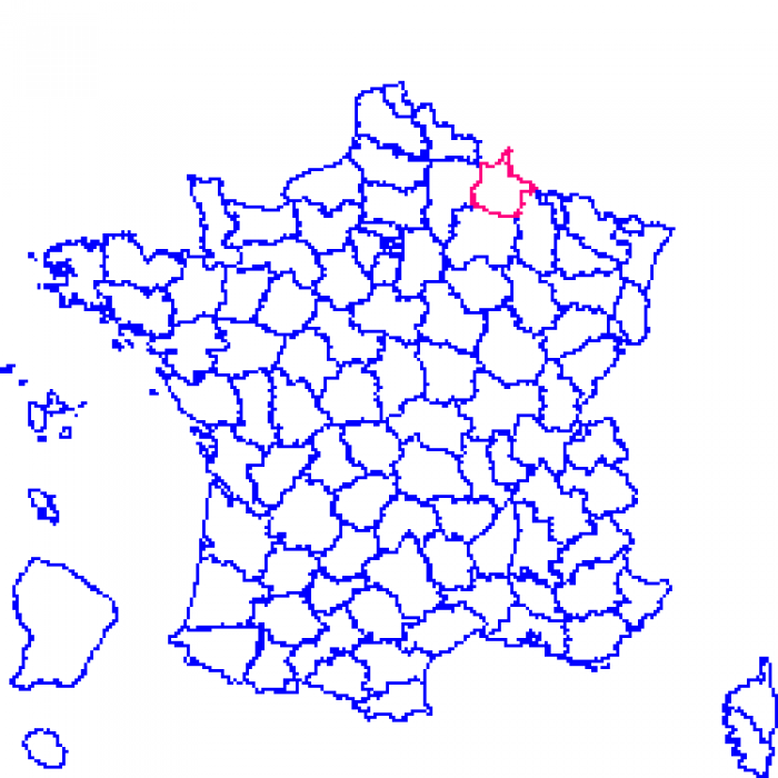 08 sur la carte de france