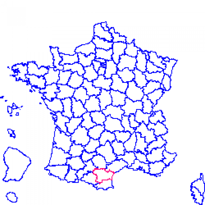 Aude sur la carte de france 11 sur la carte de france