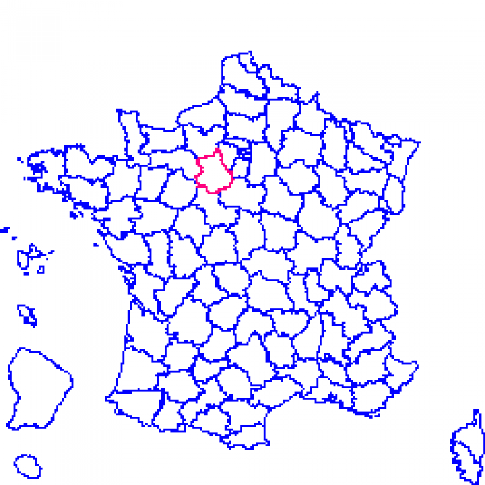 Eure-et-Loir sur la carte de france 28 sur la carte de france