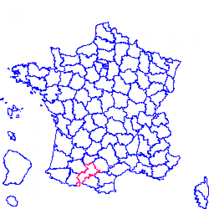 Haute-Garonne sur la carte de france 31 sur la carte de france