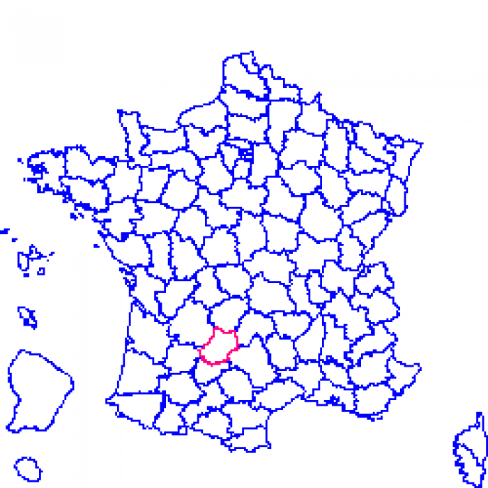 46 sur la carte de france