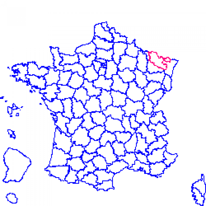 57 sur la carte de france