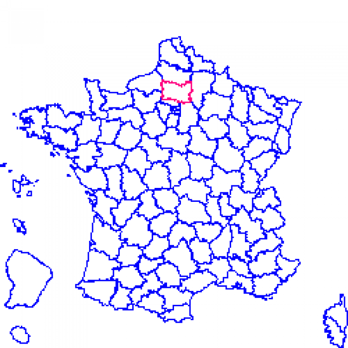 Oise sur la carte de france 60 sur la carte de france