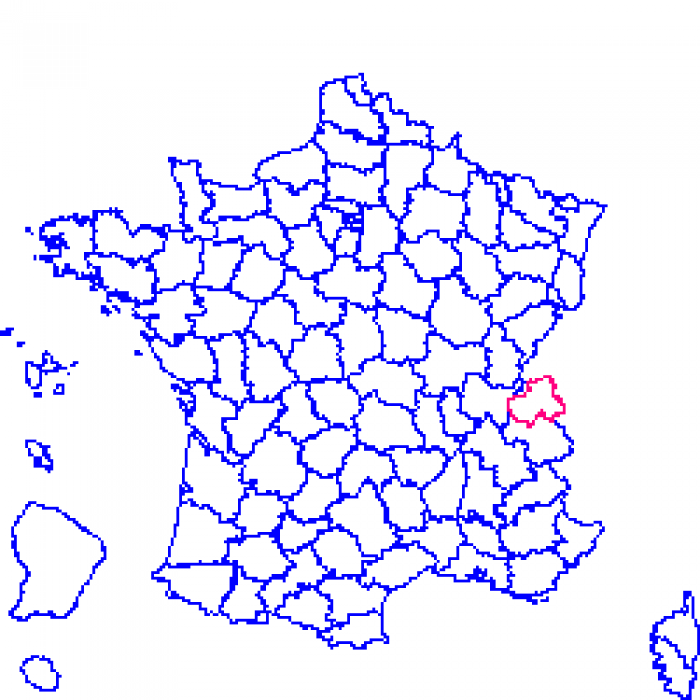 Haute-Savoie sur la carte de france 74 sur la carte de france