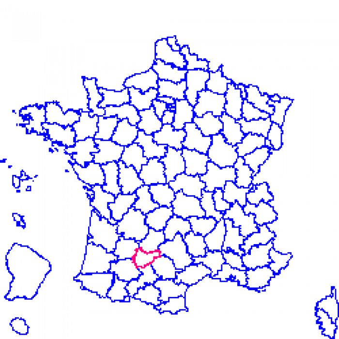 Tarn-et-Garonne sur la carte de france 82 sur la carte de france