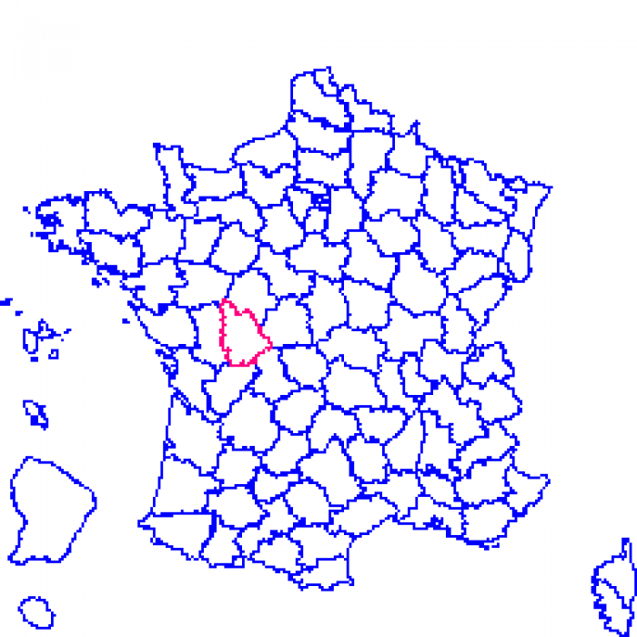 Vienne sur la carte de france 86 sur la carte de france