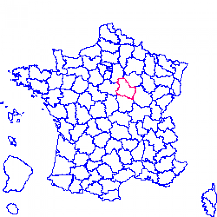 Yonne sur la carte de france 89 sur la carte de france