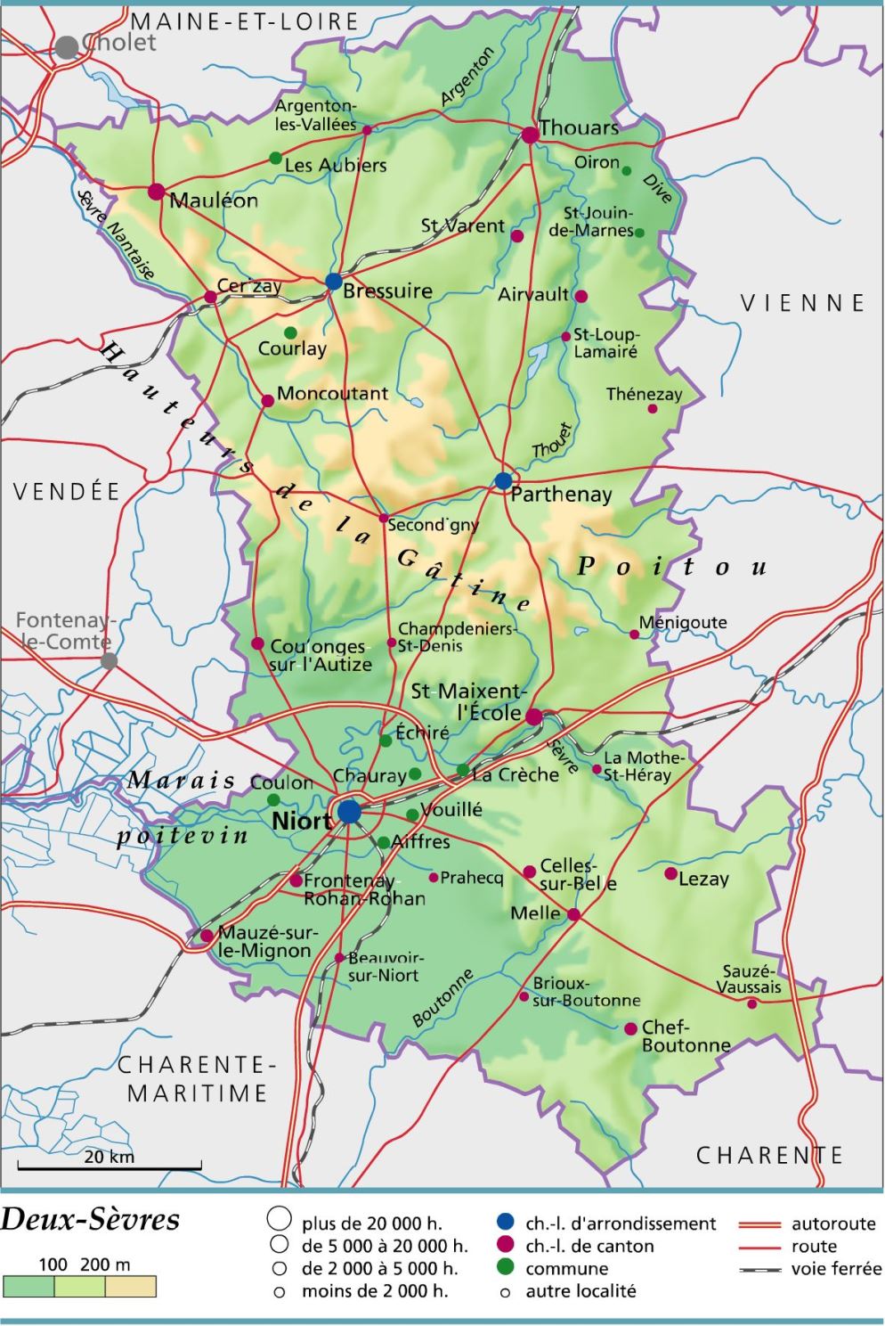 carte département Deux-Sèvres
