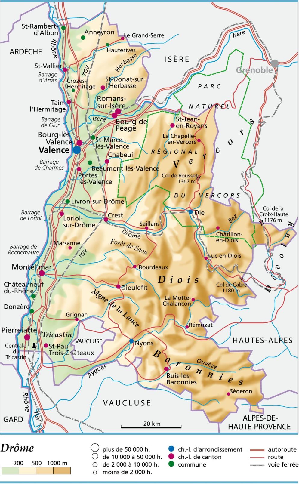 carte département Drôme