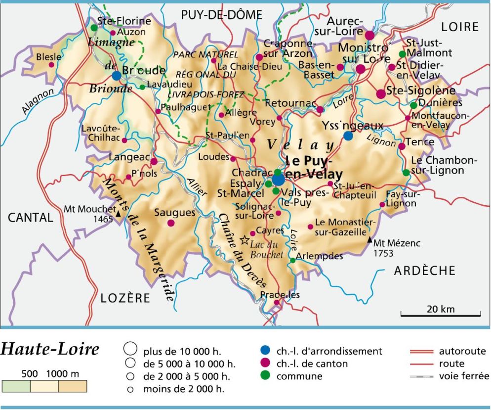 carte département Haute-Loire