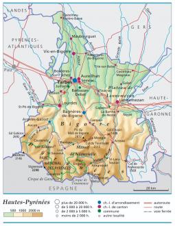carte et plan Hautes-Pyrénées