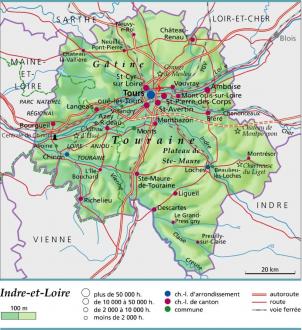 carte et plan Indre-et-Loire