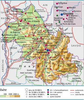carte et plan Isère