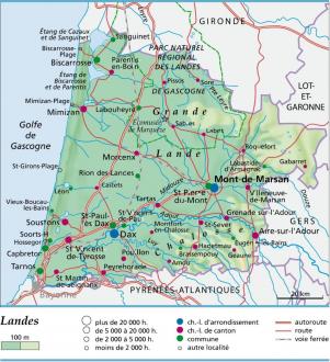 carte et plan Landes