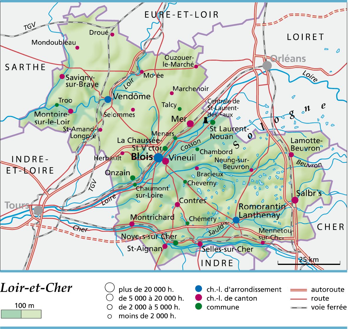 carte département Loir-et-Cher