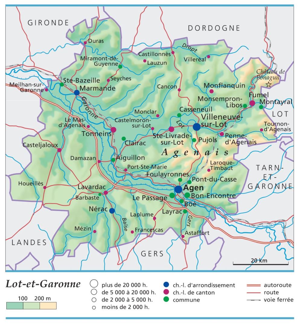 carte département Lot-et-Garonne