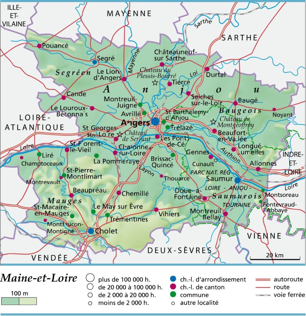 carte département Maine-et-Loire