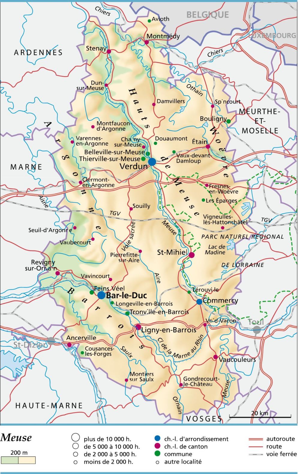 carte département Meuse