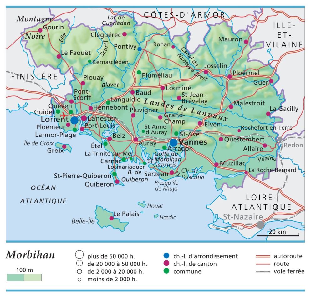 carte département Morbihan