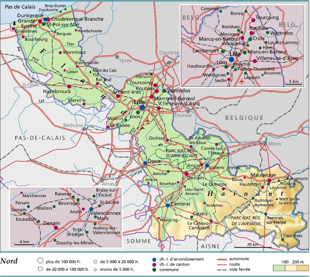 carte département Nord