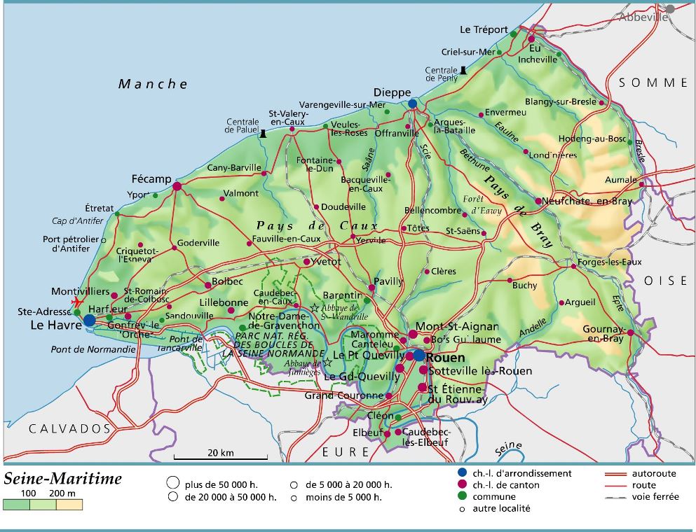 carte département Seine-Maritime
