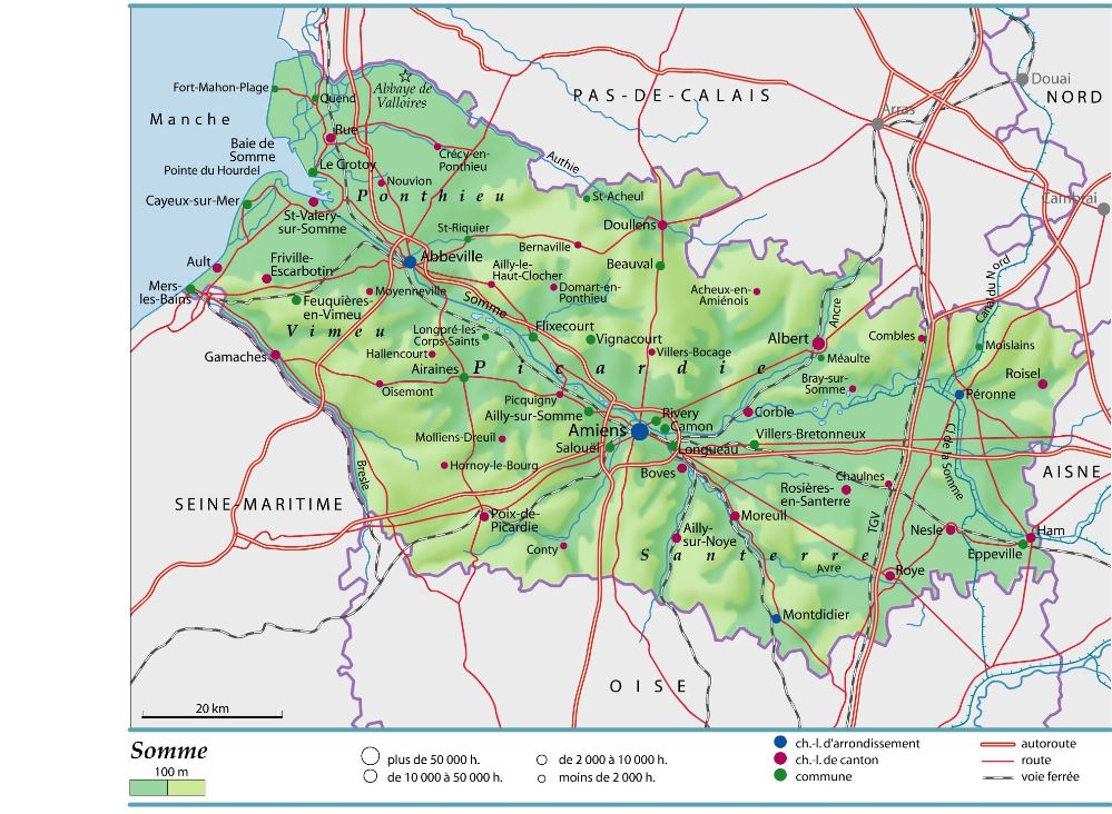 carte département Somme