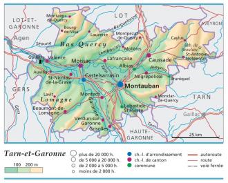 carte du tarn et garonne