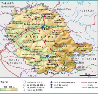 carte departement tarn