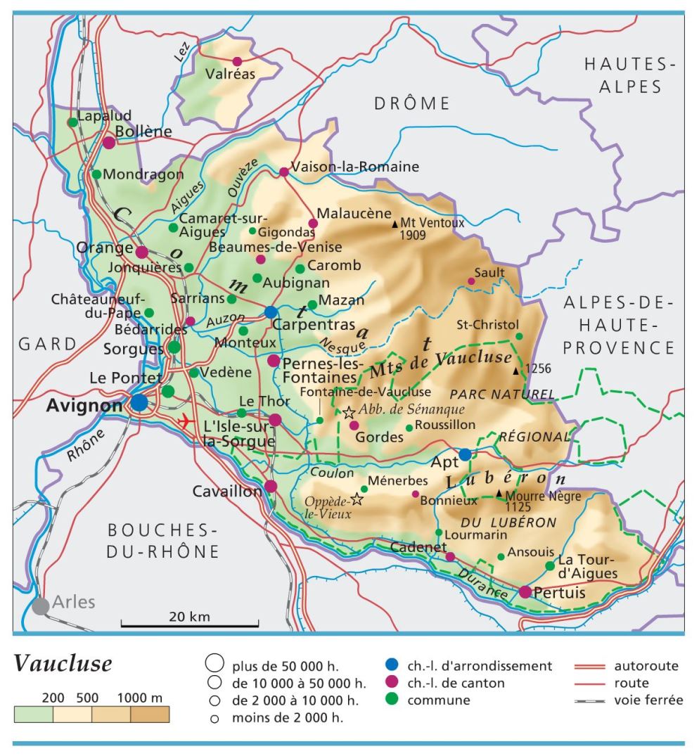 Vaucluse Map