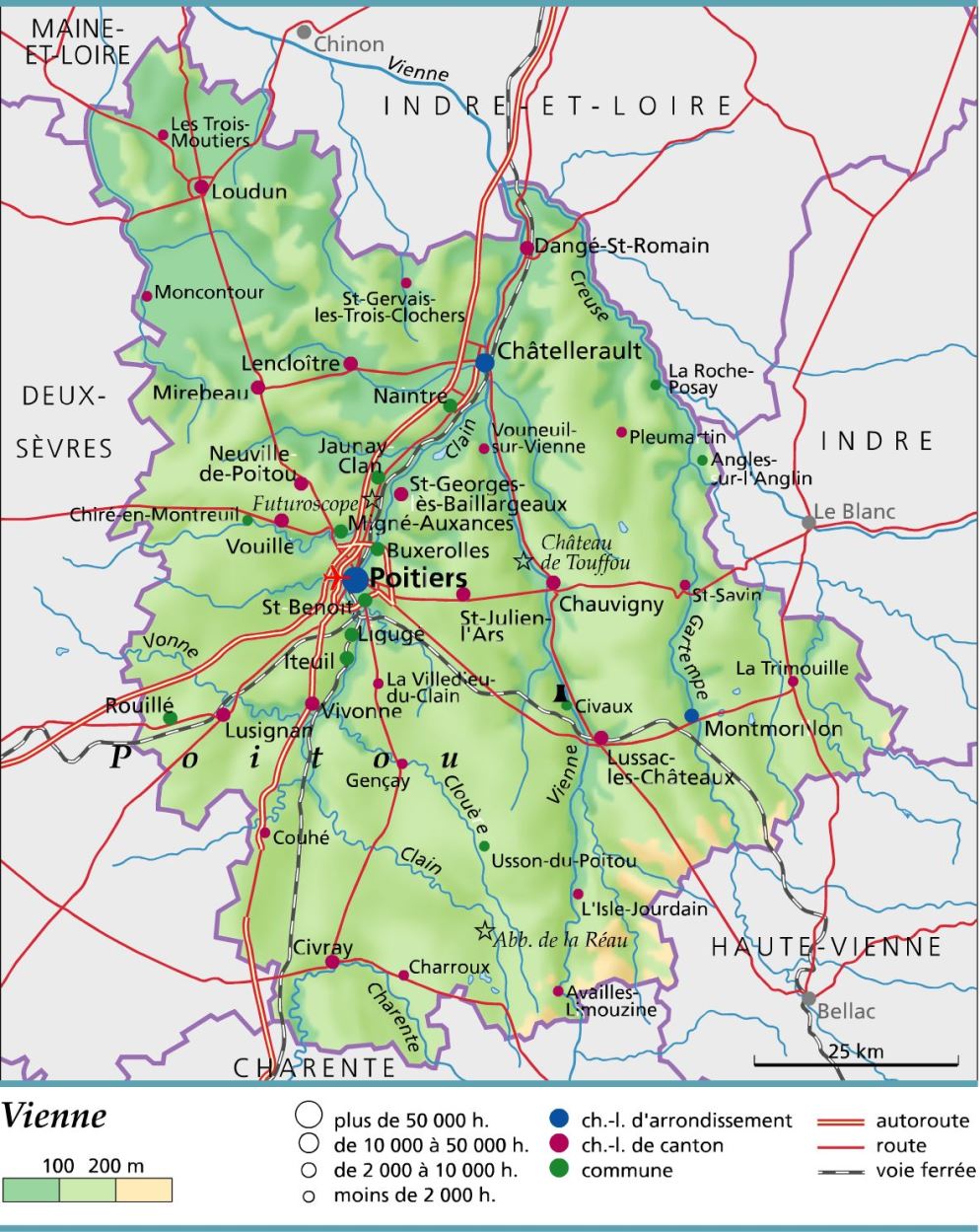 carte département Vienne