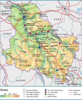 carte et plan Yonne
